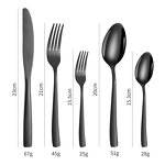 Flatware Set Manufacturer - Modern Wedding Mirror Polish Black Set