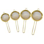 Tea Infuser Manufacturer - 8cm Hand-hold Gold Eco-Friendly Strainer