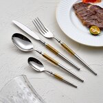 Flatware Set Manufacturer - Luxury European Silver Gold Plated Design