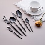 Flatware Set Manufacturer - 18/10 Mirror Gold Round Thick Handle