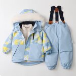 Ski Suit Set Factory - Windproof Print Hooded Waterproof Kids Set