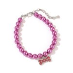 Small Dog Accessories Factory - Luxury Leather Pearl Leash Crystal