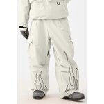 Snowboard Pants Manufacturer - Reflective Flame Graphic Baggy Cargo