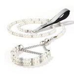 Pet Collar Leash Set Manufacturer - Luxury Rhinestone-Jeweled PU Leather