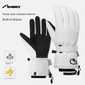 Ski Snowboard Gloves Manufacturer - Inside Wrist Guards Waterproof Warm