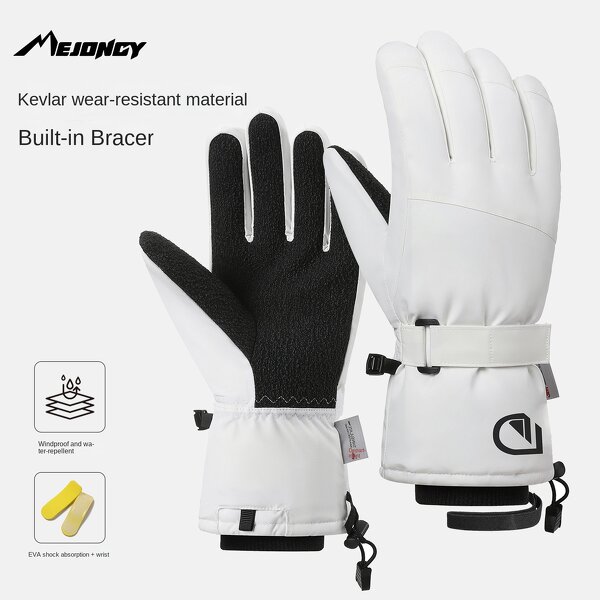 Ski Snowboard Gloves Manufacturer - Inside Wrist Guards Waterproof Warm