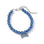 Small Dog Accessories Factory - Luxury Leather Pearl Leash Crystal
