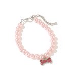 Small Dog Accessories Factory - Luxury Leather Pearl Leash Crystal