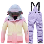 Ski Suit Factory - New Fashion Color Matching Snowboard Jacket Set