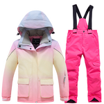 Ski Suit Factory - New Fashion Color Matching Snowboard Jacket Set
