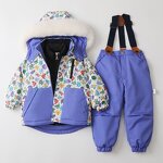 Ski Suit Set Factory - Windproof Print Hooded Waterproof Kids Set