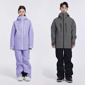Skiing Suit Factory - New Winter Solid Color Hooded Waterproof Set