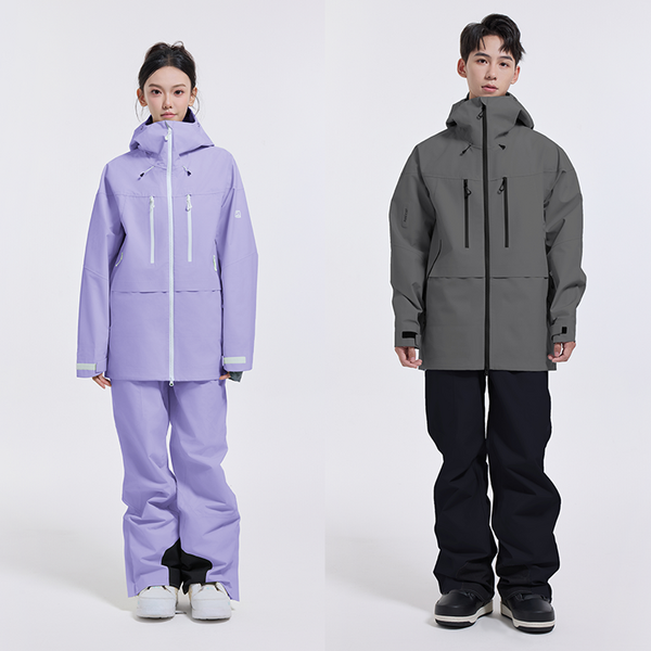 Skiing Suit Factory - New Winter Solid Color Hooded Waterproof Set