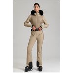 Ski Suit Factory - Women Winter Jumpsuit Faux Fur Hoodies Plus Size