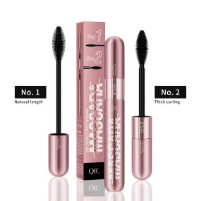 Mascara Manufacturer - New Product 4D Silk Fiber 2 in 1 Waterproof