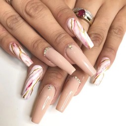 Press on Nails Manufacturer - Extreme Long Coffin Rhinestone Glitter