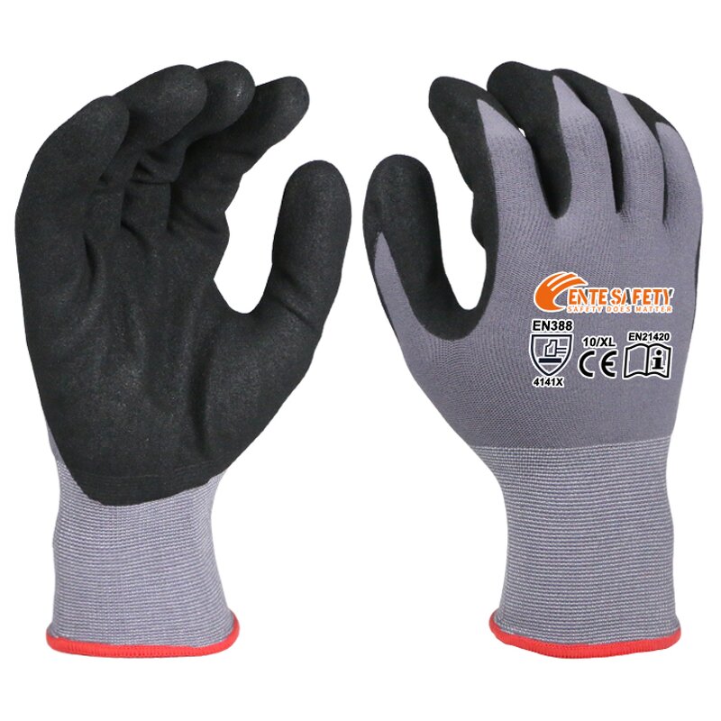 Nitrile Work Gloves Manufacturer - OEM/ODM Custom Sandy Coated Nylon