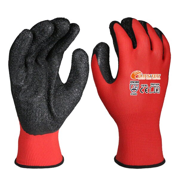 Latex Work Gloves Manufacturer - OEM/ODM Custom Crinkle Coated Anti-Slip