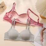 Women's Bra Manufacturer - OEM/ODM Custom Student Summer Plaid Push Up