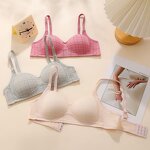 Women's Bra Manufacturer - OEM/ODM Custom Student Summer Plaid Push Up