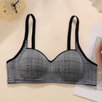 Women's Bra Manufacturer - OEM/ODM Custom Student Summer Plaid Push Up