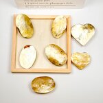 Palm Stone Manufacturer - Good Grade Golden Mica Hearts Lepidolite