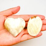 Palm Stone Manufacturer - Good Grade Golden Mica Hearts Lepidolite