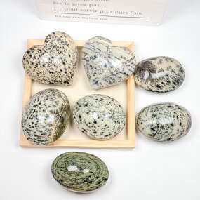 Palm Stone Manufacturer - Polished Dendritic Wood Jasper Hearts