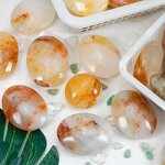 Palm Stone Factory - Golden Healer Yellow Fire Quartz Natural