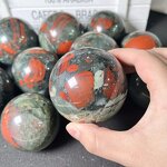 Crystal Ball Factory - Blood Stone Sphere Home Decor