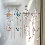 Crystal Suncatcher Manufacturer - Diamond Shape Natural Pendant