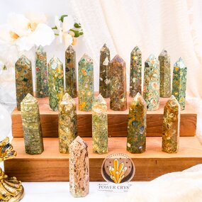 Crystal Healing Stone Factory - Moss Agate Rhyolite Points