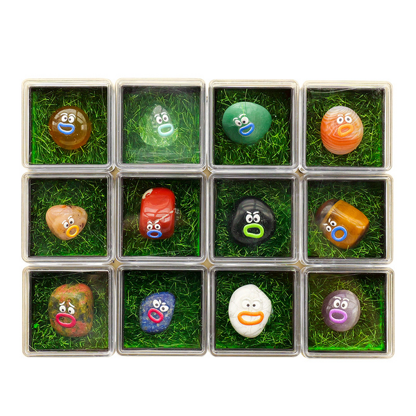 Tumbled Stone Factory - Natural Crystal Emoji Desktop Ornament