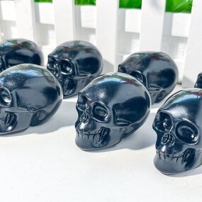 Crystal Skull Factory - Wholesale 40MM Black Obsidian Carvings