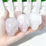 Crystal Skull Factory - Natural 4cm Rose Quartz Mixed Skulls