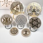 Selenite Disc Factory - 6cm-10cm Different Patterns Carving