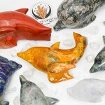 Crystal Dolphin Carving Factory - Natural Marine Animal Statue Decor
