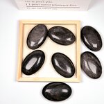 Palm Stone Manufacturer - Polished Silver Obsidian Natural Stone