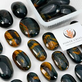 Palm Stone Factory - Polished Blue Tiger Eye Feng Shui