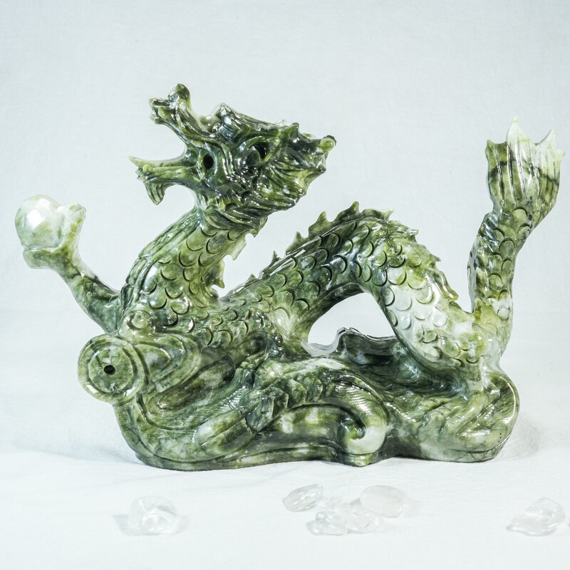 Crystal Carving Factory - Handmade Xiuyu Jade Animal Decor