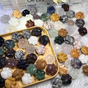 Animal Carving Factory - Custom Stone Cat Paw Crystal