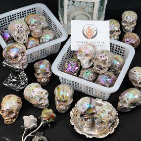 Crystal Skull Manufacturer - Wholesale Aura Sphalerite Druzy Geode