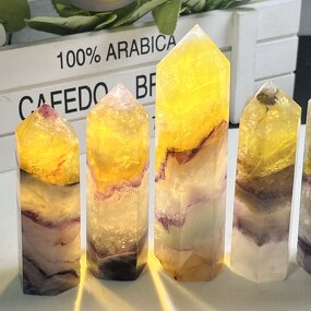 Crystal Tower Manufacturer - Large Fluorite Obelisk Feng Shui