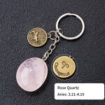 Crystal Keychain Manufacturer - 12 Constellations Natural Beads