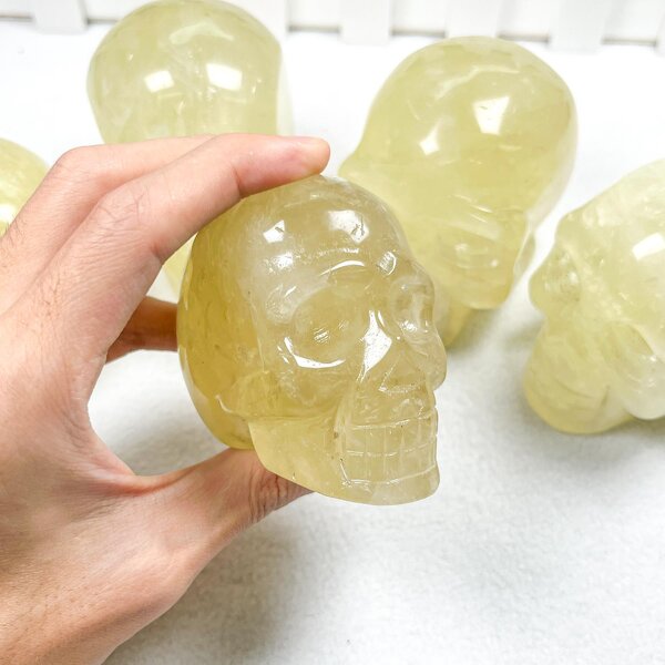 Crystal Skull Factory - Hot Selling Customized Citrine Carving