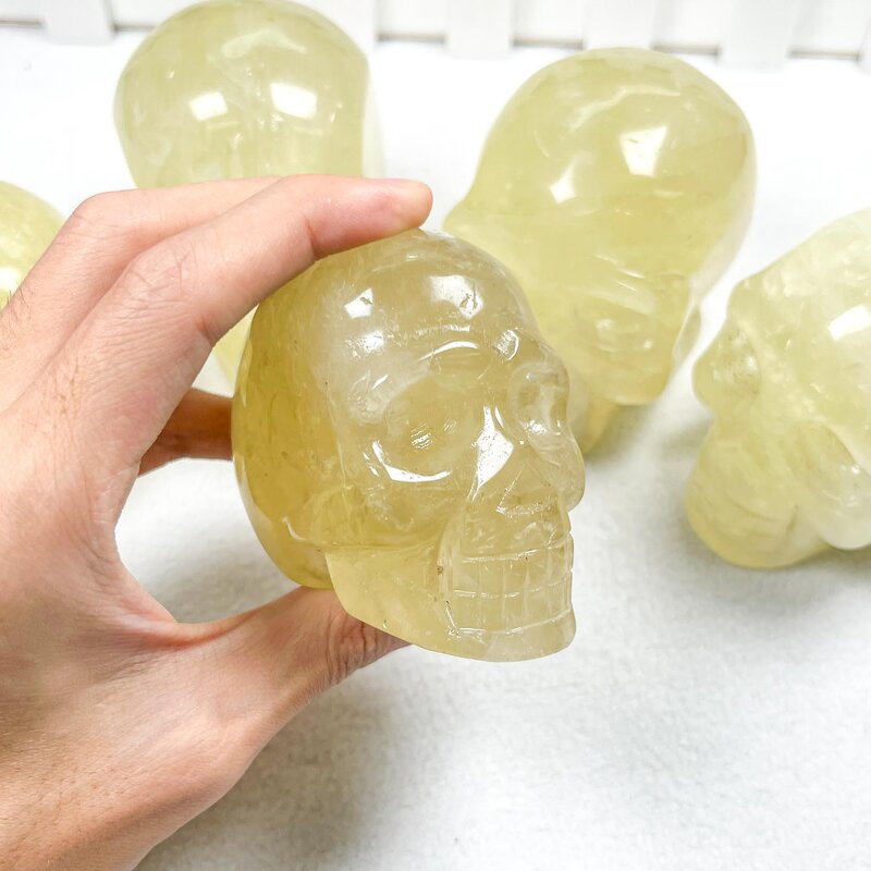 Crystal Skull Factory - Hot Selling Customized Citrine Carving