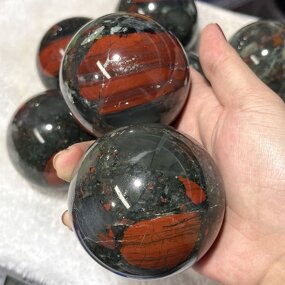 Crystal Ball Factory - Blood Stone Sphere Home Decor