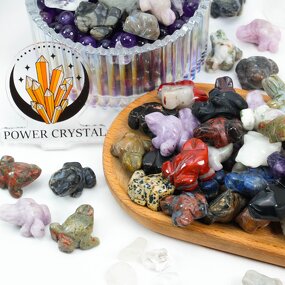 Crystal Frog Sculpture Manufacturer - Custom Stone Jade Mini
