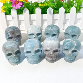 Crystal Skull Factory - High Quality Sky Blue Trolleite 5cm