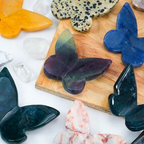 Crystal Butterfly Manufacturer - Natural Stone Carving Mini Decor
